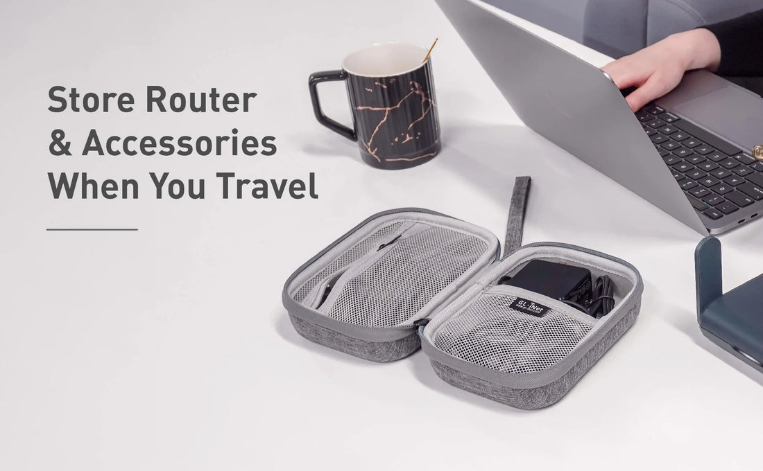 GL.iNet gadget organizer case for travel routers ,Hard Drive Bag , For chargers, cables, Mini routers