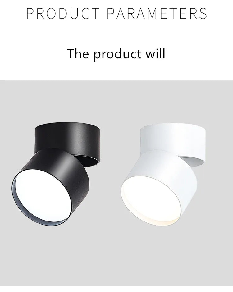 LED Downlight Ceiling Spot lights for Living Lamp 9w 12w 15w Ceiling Lighting For Kitchen Bathroom light Surface mounted
