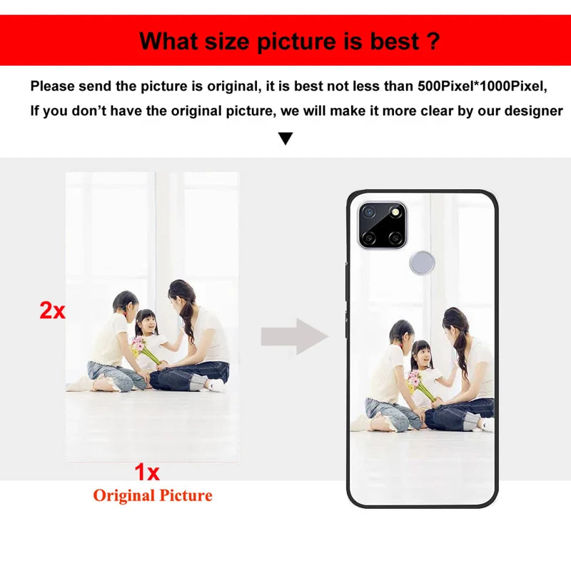 Customized Phone Cases For iphone 14 Pro Max 13 Mini 14 Plus Case Glass Silicone DIY Photo Personalized Picture Fundas Clear TPU