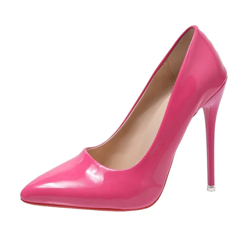 Sexy Super High Ethnic Pumps with Thin Heels and Pointed Toe for Office & Career Red Bottom High Heels  Plus Size Heels 44 45