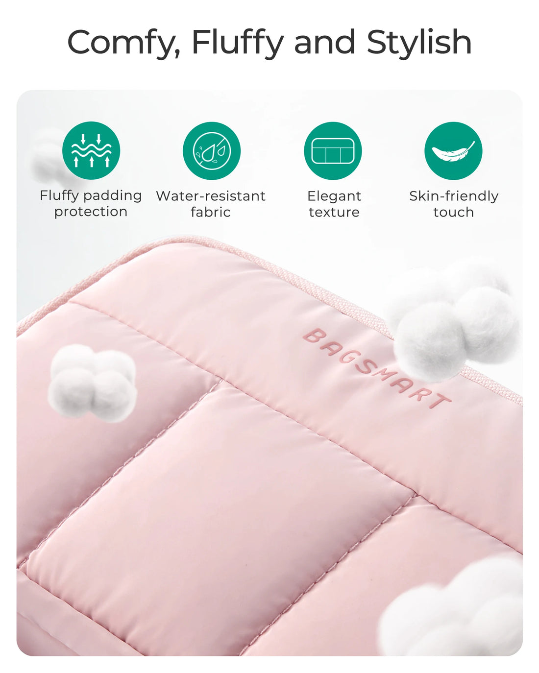 BAGSMART Electronics Organizer Portable Cable Storage Bag for Chargers Cables Phones Travel Digital Earphone Holder Case