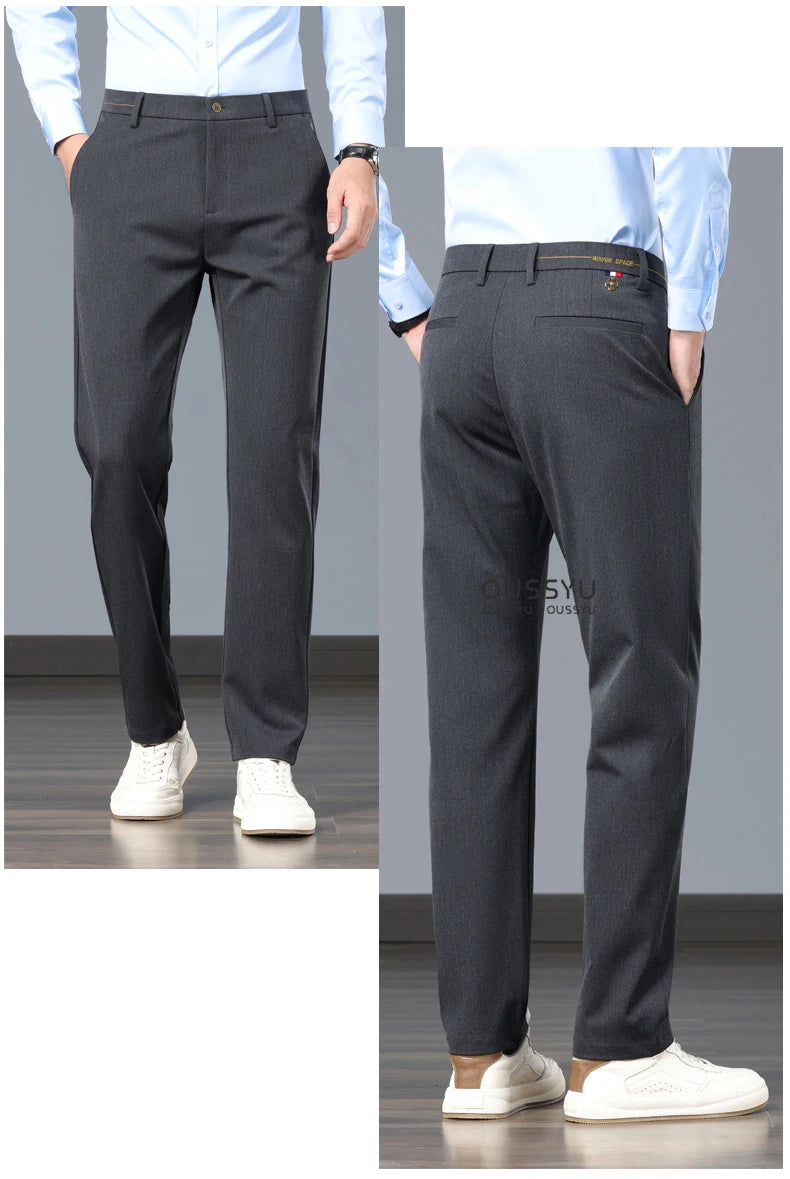New Spring Summer Luxury Formal Pants Men Business Banquet Party Gentleman France Work Office Formal Pantalones Hombre Clothing