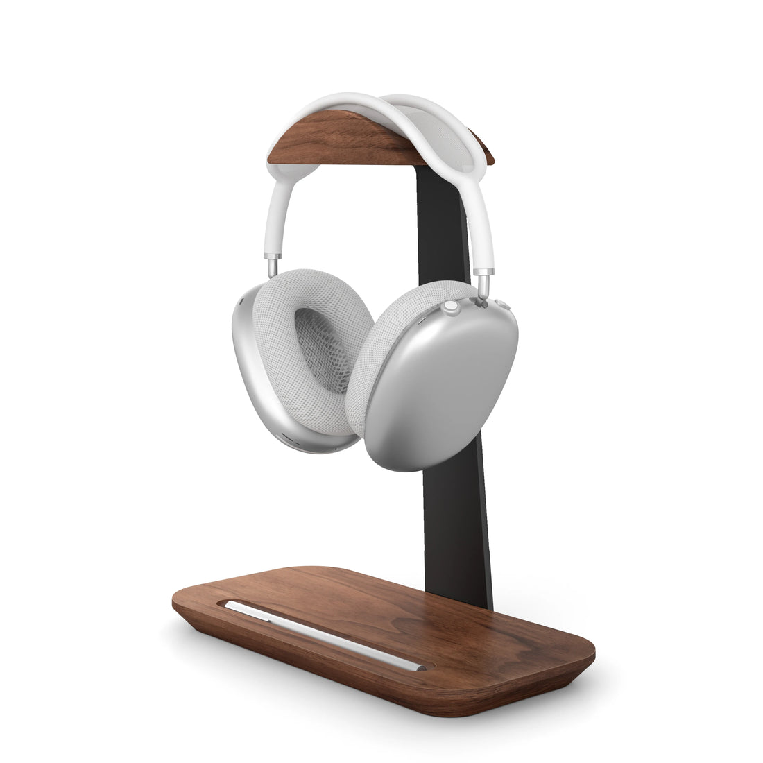 Wooden Universal Headphone Stand Aluminuim Alloy Headset Holder Aluminum Earphone Display with Pen slot