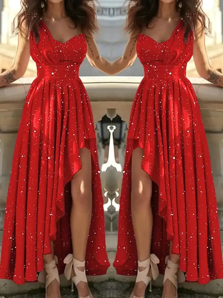 Women Evening Dresses Sexy Elegant Red Cocktail Party Chic Gala Graduation Luxury Formal Occasion Bridesmaid Gown Dress Clothes