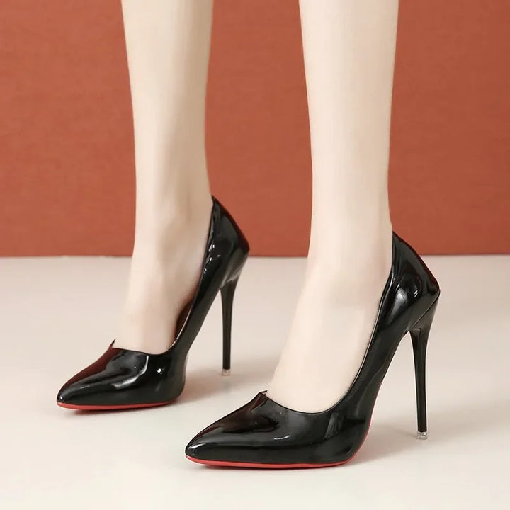Sexy Super High Ethnic Pumps with Thin Heels and Pointed Toe for Office & Career Red Bottom High Heels  Plus Size Heels 44 45