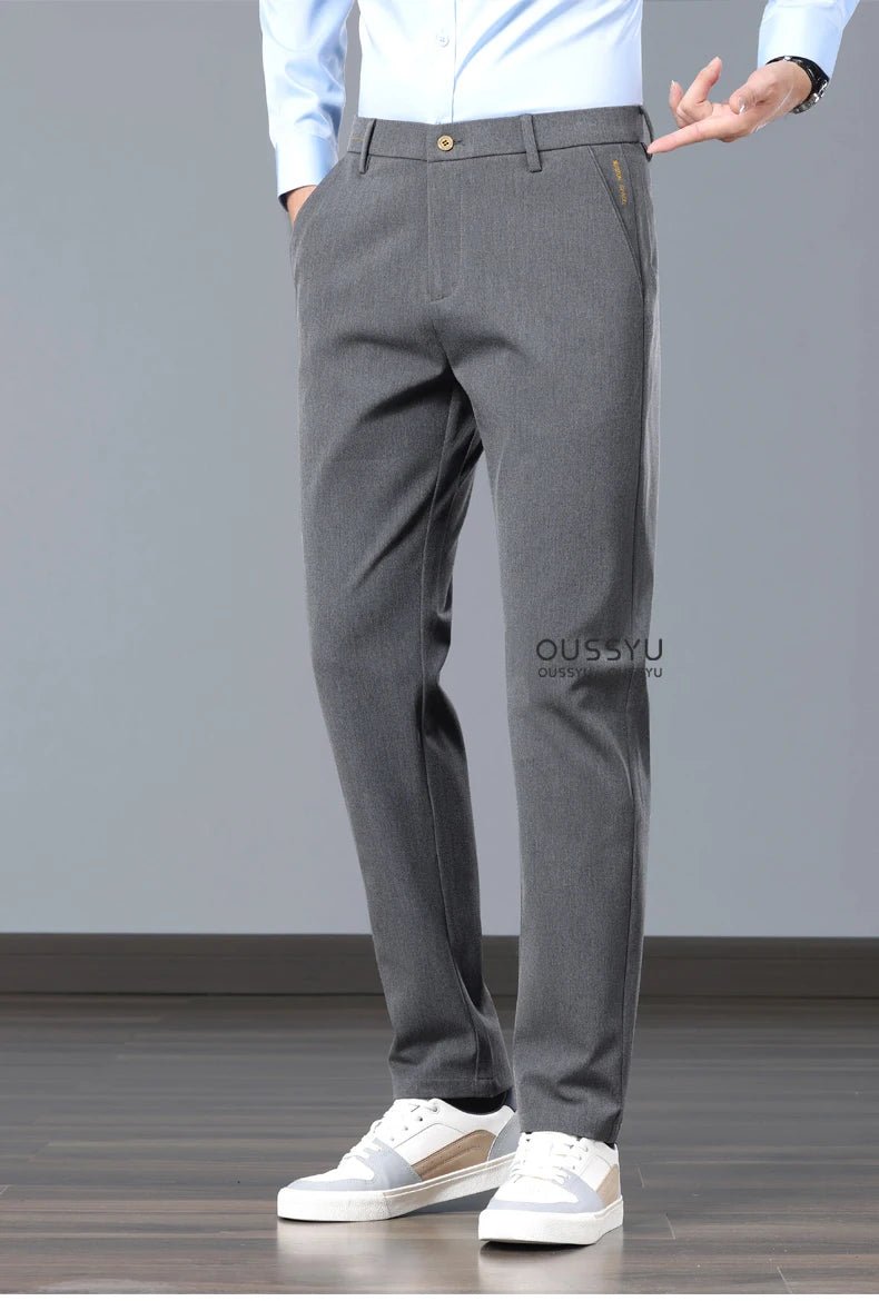 New Spring Summer Luxury Formal Pants Men Business Banquet Party Gentleman France Work Office Formal Pantalones Hombre Clothing