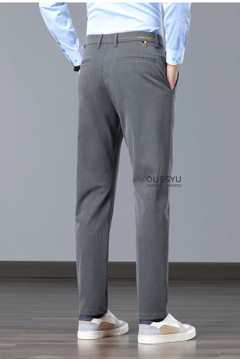 New Spring Summer Luxury Formal Pants Men Business Banquet Party Gentleman France Work Office Formal Pantalones Hombre Clothing