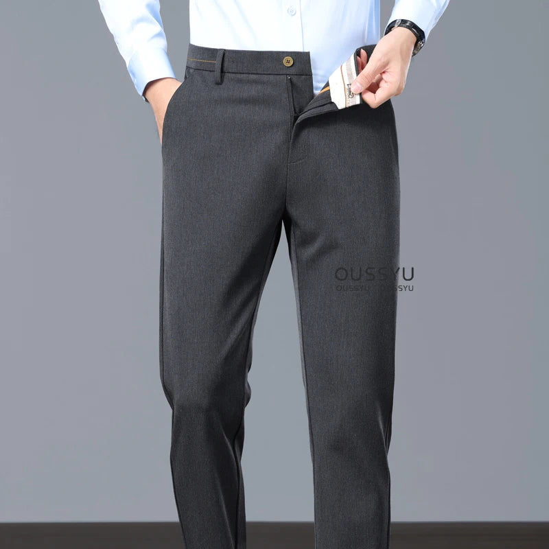 New Spring Summer Luxury Formal Pants Men Business Banquet Party Gentleman France Work Office Formal Pantalones Hombre Clothing