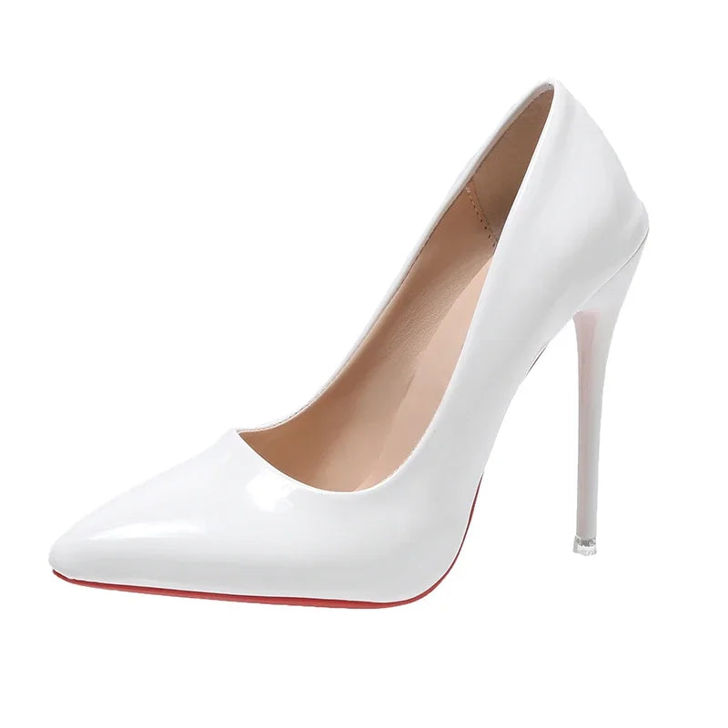 Sexy Super High Ethnic Pumps with Thin Heels and Pointed Toe for Office & Career Red Bottom High Heels  Plus Size Heels 44 45