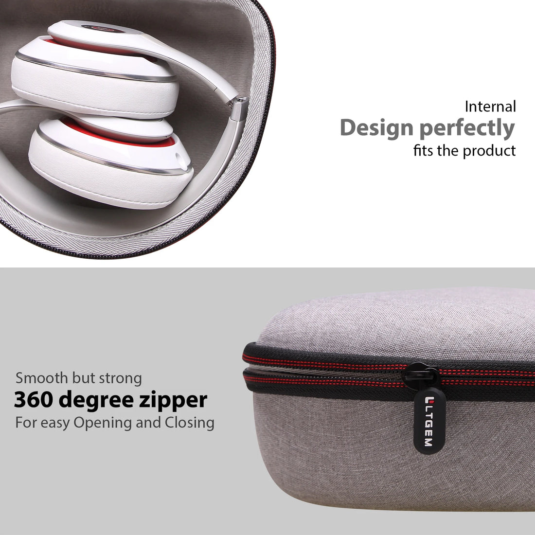 EVA Hard Case for JBL Live 770NC/660NC/650BT/460NC and Tune 770NC/710BT/720BT/760NC Bluetooth Headphone Protective Bag,only case