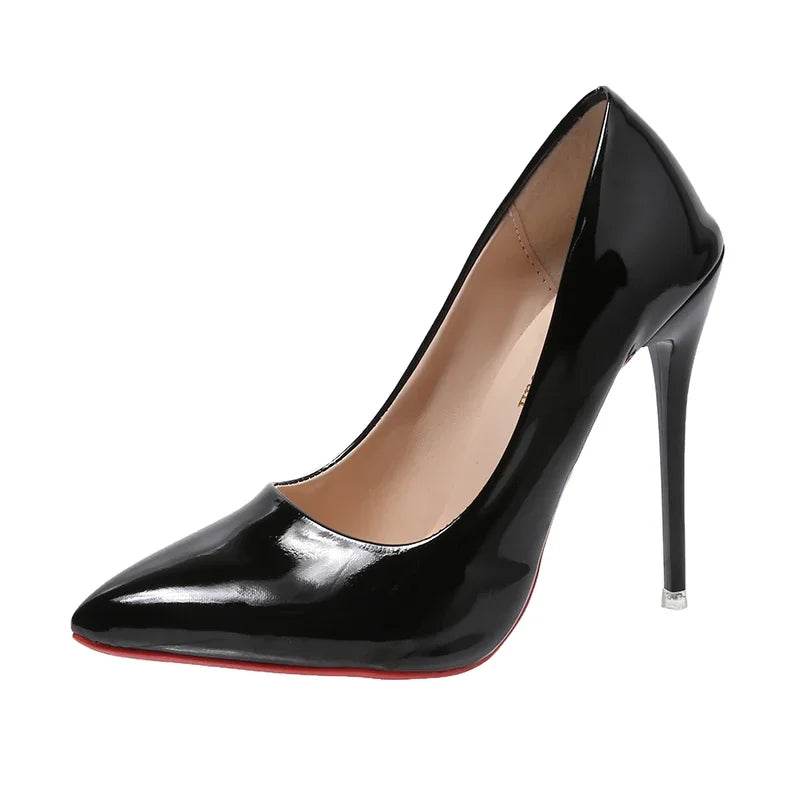 Sexy Super High Ethnic Pumps with Thin Heels and Pointed Toe for Office & Career Red Bottom High Heels  Plus Size Heels 44 45