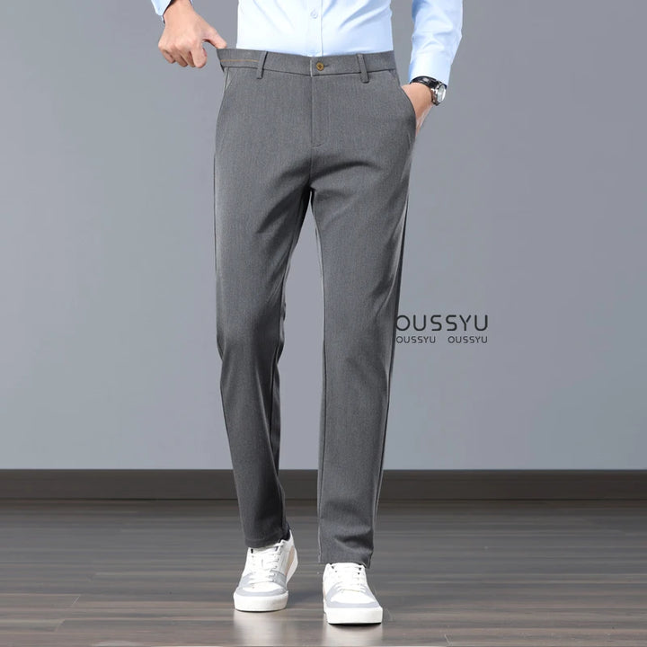 New Spring Summer Luxury Formal Pants Men Business Banquet Party Gentleman France Work Office Formal Pantalones Hombre Clothing