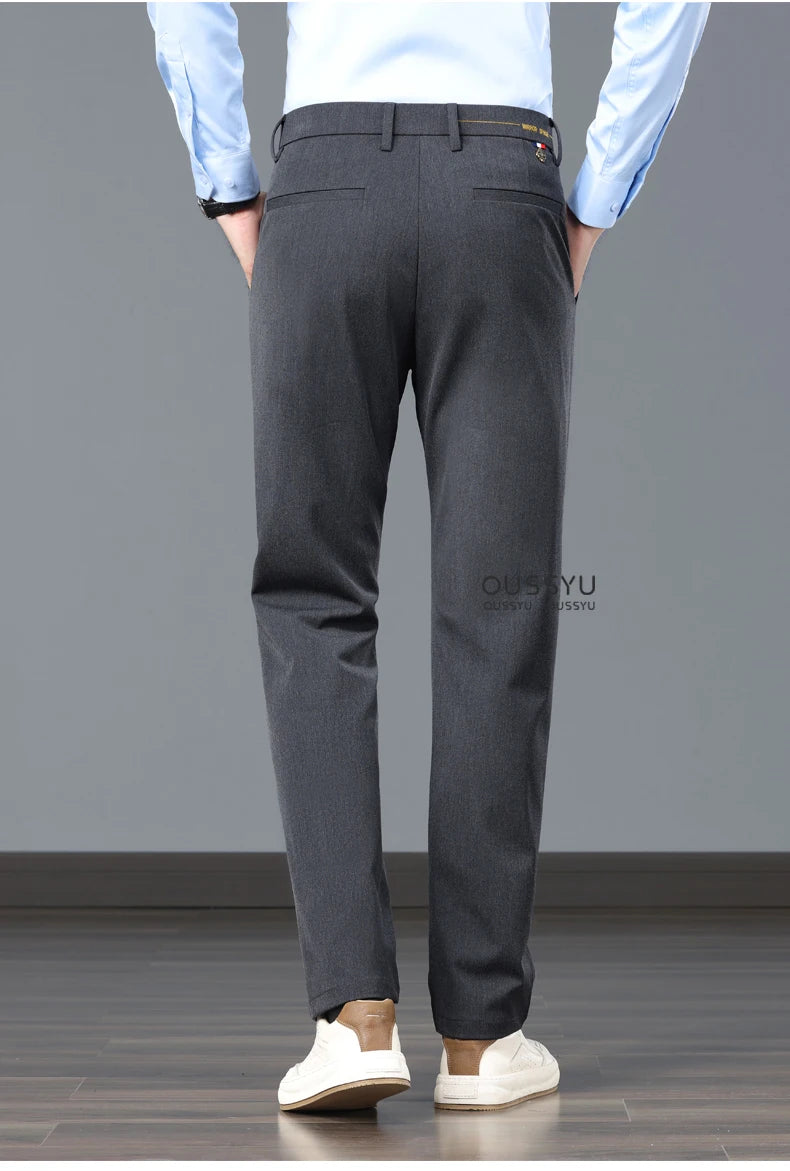 New Spring Summer Luxury Formal Pants Men Business Banquet Party Gentleman France Work Office Formal Pantalones Hombre Clothing