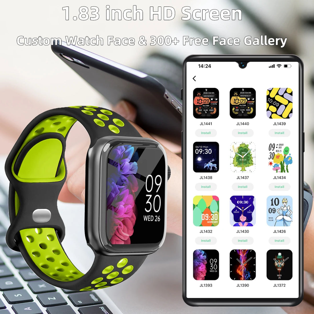 Smart Watch Answer Call Message Music Health Sport Bracelet Fitness Tracker Women Men Series 8 Smartwatch for Android IOS