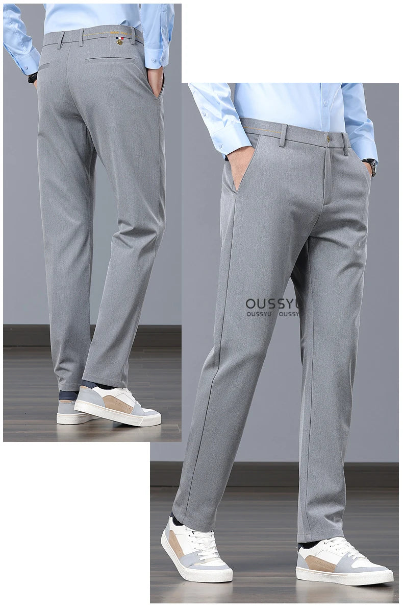 New Spring Summer Luxury Formal Pants Men Business Banquet Party Gentleman France Work Office Formal Pantalones Hombre Clothing
