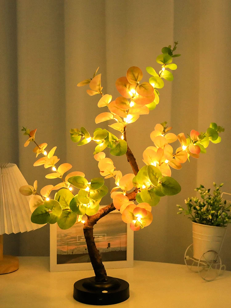 LED Tree Lights,Bonsai Lamp,Table Light,Adjustable Branches,Summer Illuminated,Home lighting,for Bedring,E-sport,Study Room,Deco