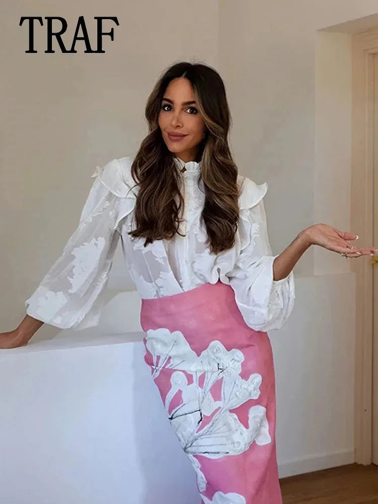 Women Elegant Red Skirts Side Zipper Back Slit Straight Skirts Women Linen Blended Straight Skirt Half skirt