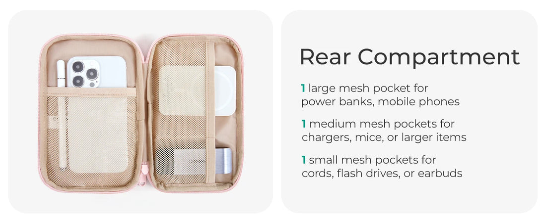 BAGSMART Electronics Organizer Portable Cable Storage Bag for Chargers Cables Phones Travel Digital Earphone Holder Case