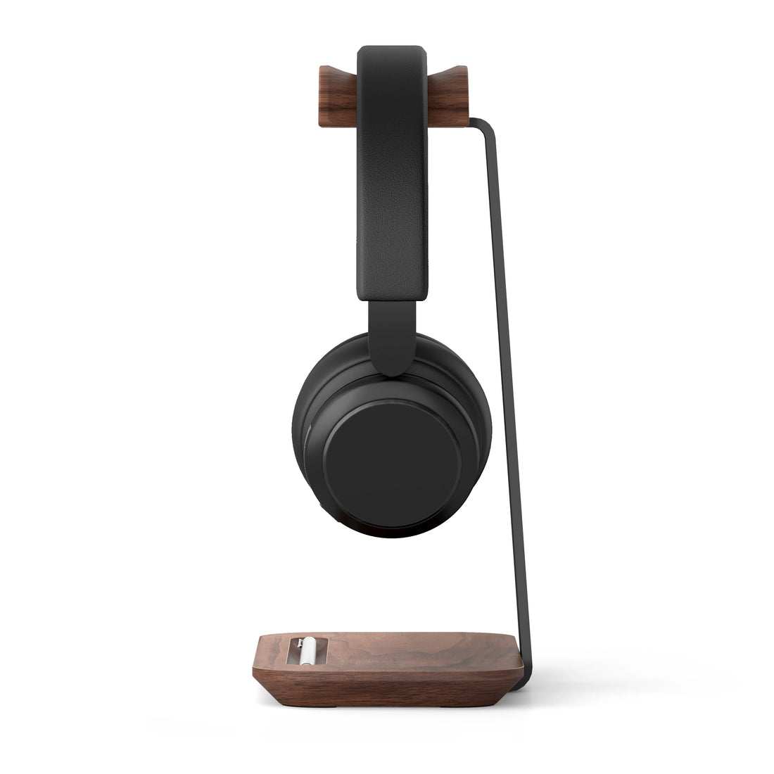 Wooden Universal Headphone Stand Aluminuim Alloy Headset Holder Aluminum Earphone Display with Pen slot